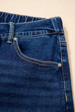 Plus Size Acid Wash Lace-Up Jeans- 4 Colors