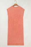 Mineral Wash T-Shirt Dress with Pockets- 3 Colors