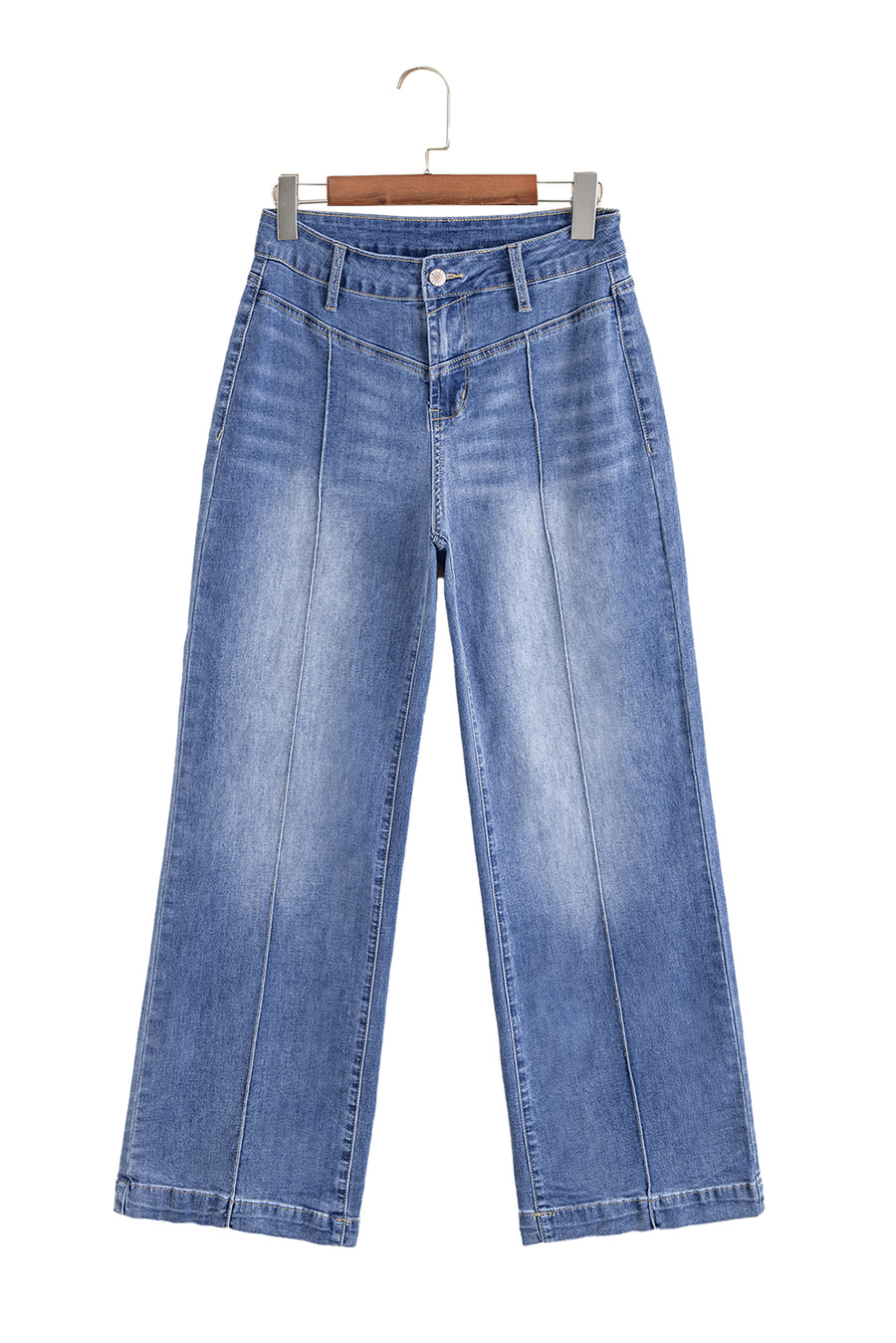 Center Seam Detail High Rise Jeans
