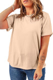 Basic Crew Neck Rolled Sleeve T-Shirt- 12 Colors