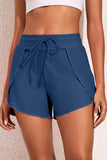 Drawstring Elastic Waist Built-In Brief Swim Shorts- 2 Colors