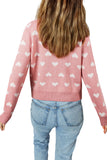 Light Pink Heart Pattern Cardigan 2
