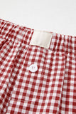 Gingham High-Waisted Loose Wide Leg Shorts- 2 Colors