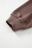 Dark Khaki Multi Colorblock Drop Shoulder Pullover Sweatshirt