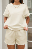 Textured Short Sleeve Top and Shorts Set- 7 Colors
