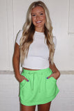 French Terry Drawstring Skort with Pockets- 3 Colors