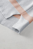 Striped Exposed Seam Patchwork Loose Fit Sweater- 4 Colors
