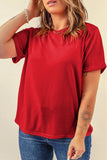 Basic Crew Neck Rolled Sleeve T-Shirt- 12 Colors