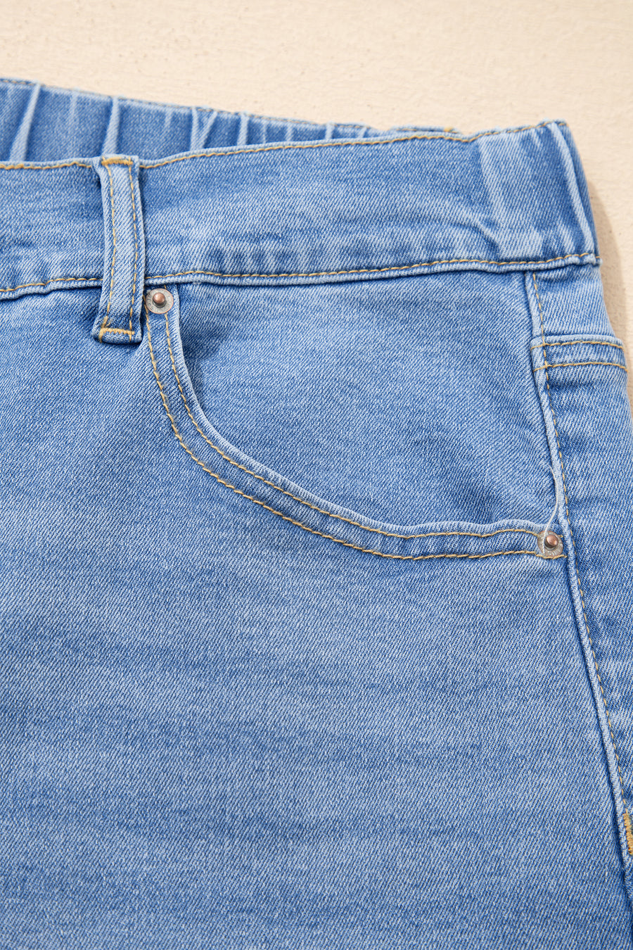 Plus Size Acid Wash Lace-Up Jeans- 4 Colors