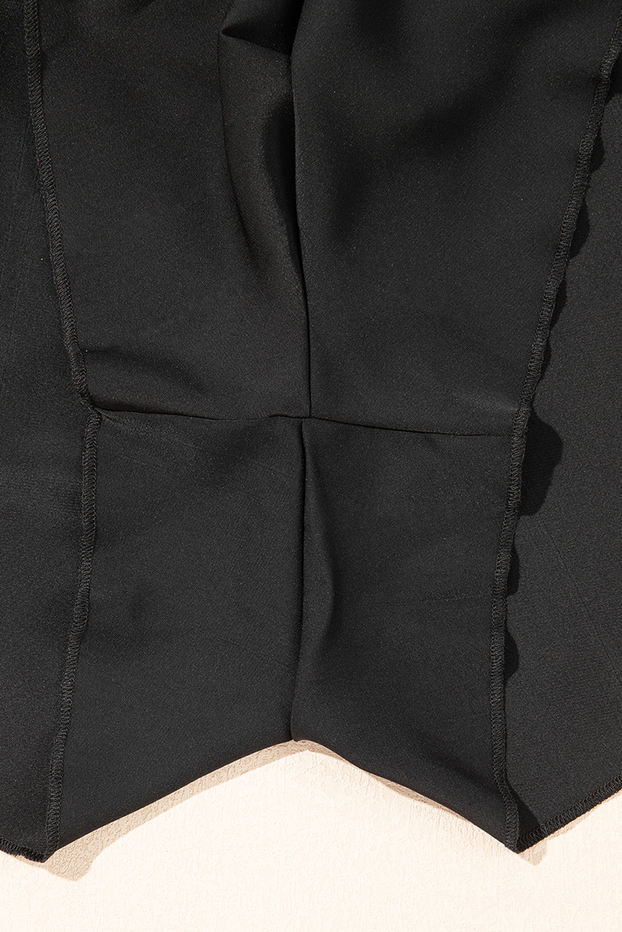 Black High-Waist Drawstring Hidden Pocket Swim Shorts