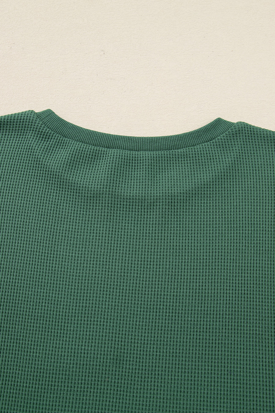 Thermal Knit Drop Shoulder Split Hem Sweatshirt- 2 Colors