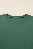 Thermal Knit Drop Shoulder Split Hem Sweatshirt- 2 Colors