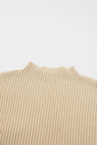 Green Pocket Ribbed Knit Short Sleeve Sweater- 9 Colors