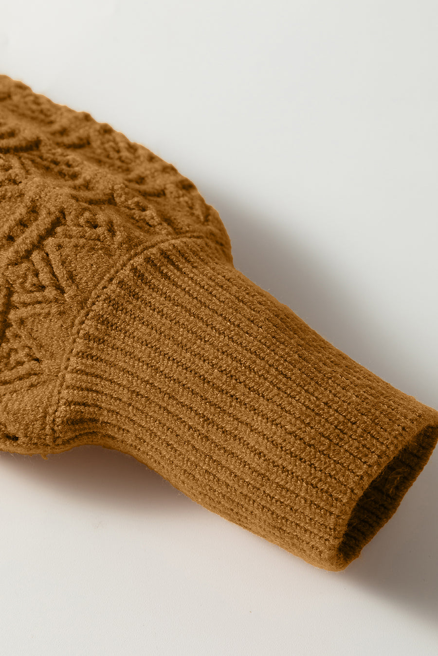 Jurassic Gold Crochet Balloon Sleeve Sweater