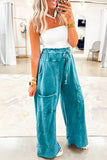 Mineral Wash High Waist Cargo Sweatpants- 3 Colors