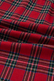 Red Plaid Contrast Color Long Sleeve Pajama Set- 3 Options