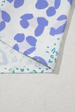 Periwinkle Leopard Print V-Neck Short Sleeve T-Shirt