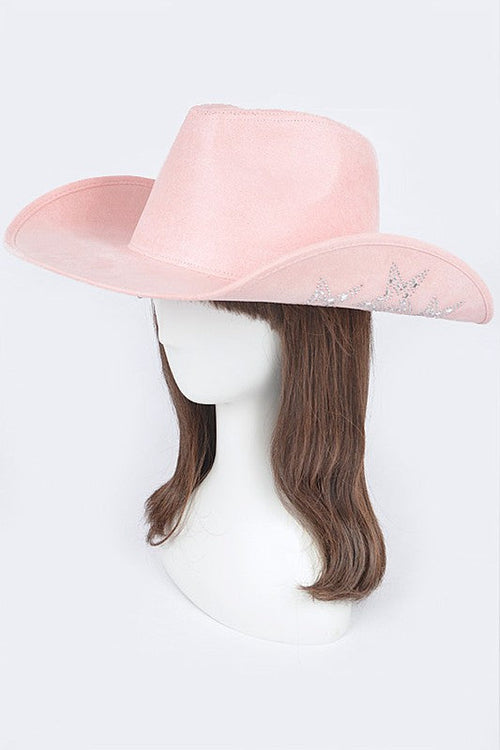 Studded Stars Suede Cowboy Hat