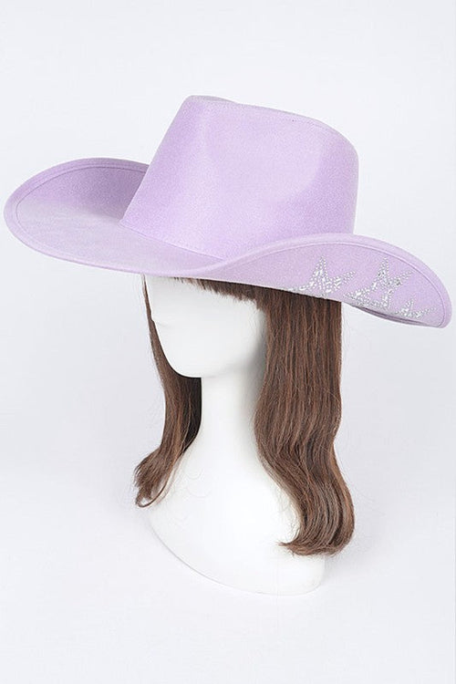 Studded Stars Suede Cowboy Hat