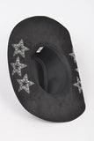 Studded Stars Suede Cowboy Hat