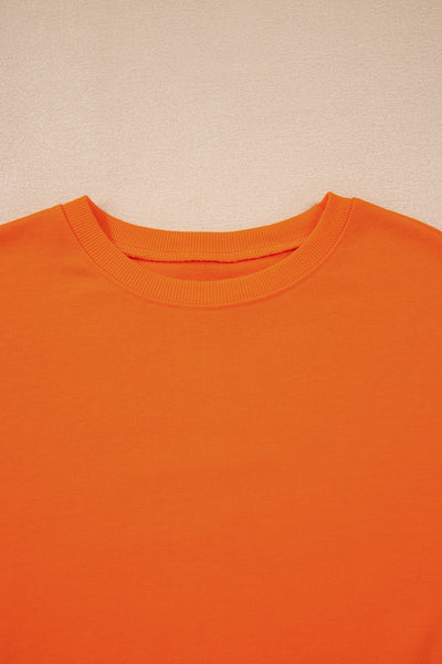 Tillandsia Purple Varsity Stripe Detail Drop Shoulder Pullover Mini Skort Set