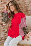 Striped Patchwork Sleeve Colorblock Sweatshirt- 3 Colors