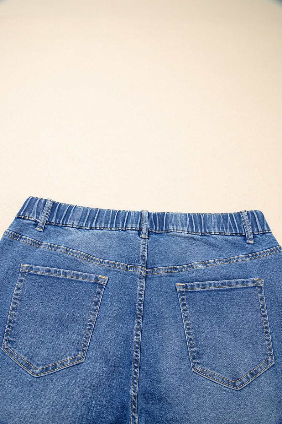 Plus Size Acid Wash Lace-Up Jeans- 4 Colors