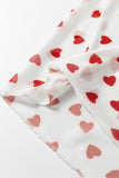 All Over Heart Print Mesh Short Sleeve Top- 2 Colors