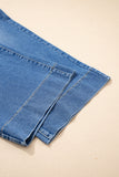 Plus Size Acid Wash Lace-Up Jeans- 4 Colors