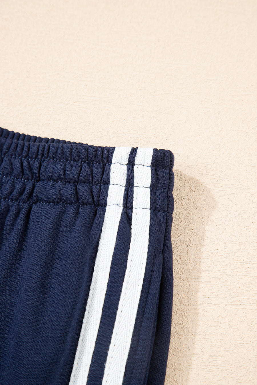 Varsity Striped Cropped Sweatshirt and Wide Leg Pants Matching Set- 5 Colors