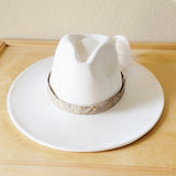 Gilded Cowboy Leather Hat Band with Feather Accents- 2 Band Colors