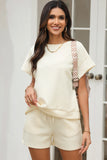 Textured Short Sleeve Top and Shorts Set- 7 Colors