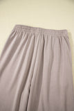 Varsity Striped Cropped Sweatshirt and Wide Leg Pants Matching Set- 5 Colors