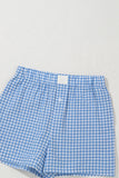 Gingham High-Waisted Loose Wide Leg Shorts- 2 Colors