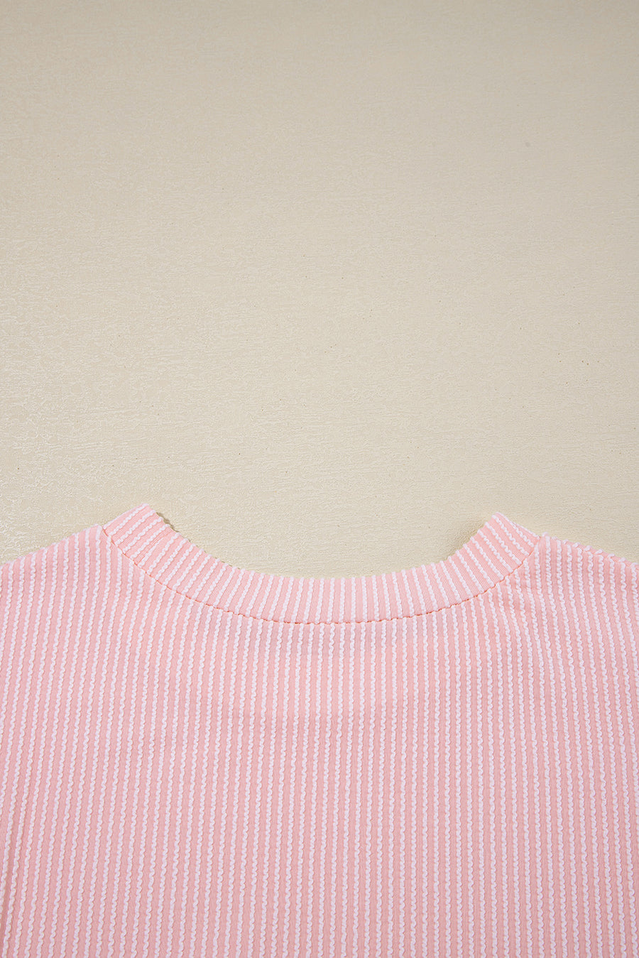 Twist Ribbed Color Block Pocket Crew Neck T-Shirt- 4 Colors