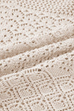 Redwood Burl Mix Pattern Hollow Knit Open Front Cardigan