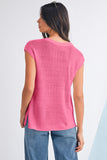 Solid Color Slit Hem Knit Top- 3 Colors