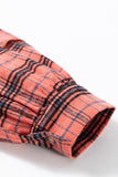 Green Plaid Long Sleeve Collar Shirt Shacket