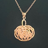 Blue Rose Case Glow-in-the-Dark Pendant Necklace