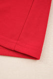 Varsity Striped Drop Shoulder Pullover Sweatshirt & Mini Skort Set- 6 Colors