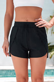 Drawstring Elastic Waist Built-In Brief Swim Shorts- 2 Colors