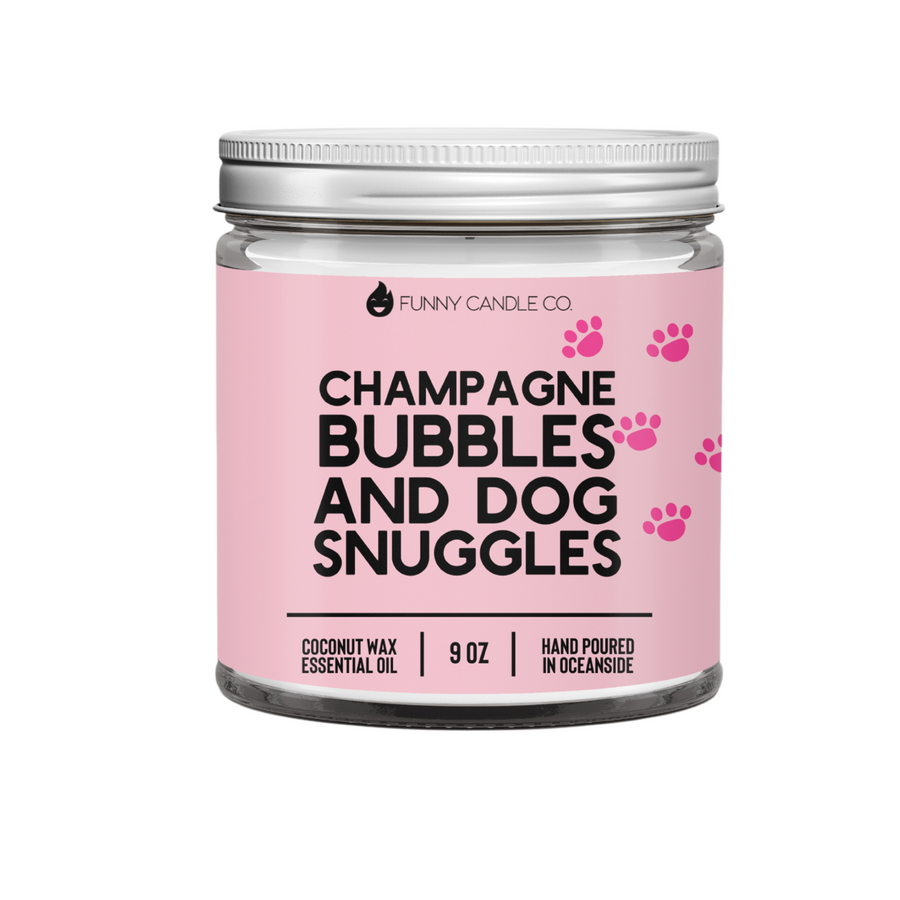 Champagne Bubbles and Dog Snuggles Candle