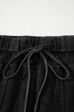Mineral Wash Exposed Seam Wide Leg Cargo Pants- 3 Colors