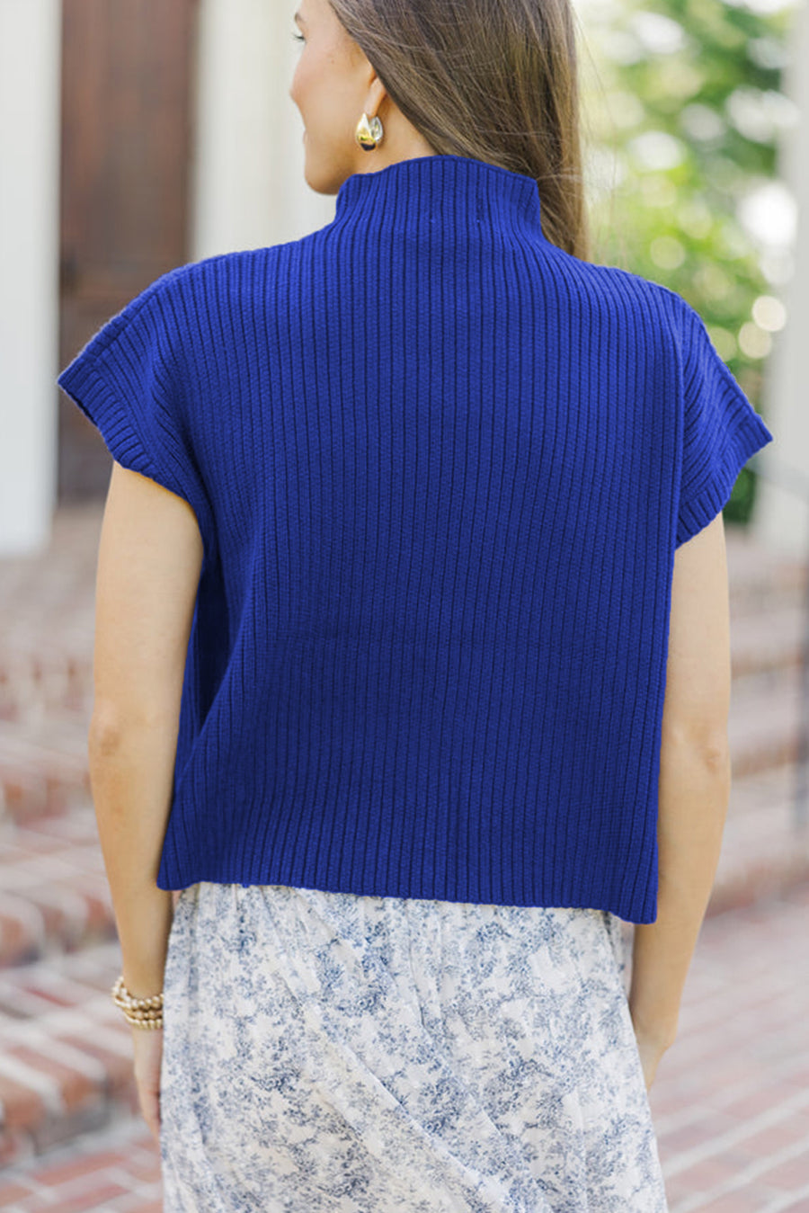 Green Pocket Ribbed Knit Short Sleeve Sweater- 9 Colors