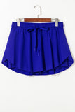 Ribbon Drawstring High-Waist Lined Tennis Skort- 6 Colors