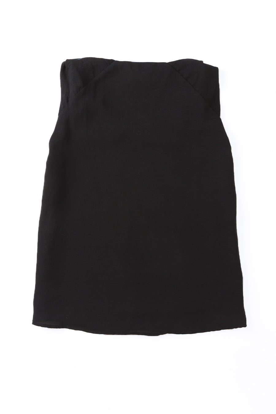 Black V-Neck Knotted Shoulder Tank Top