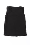 Black V-Neck Knotted Shoulder Tank Top