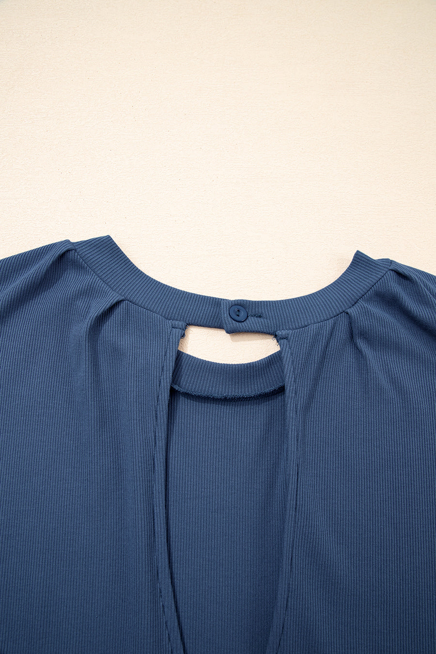 Cut-Out Back Drawstring Knit Romper- 2 Colors