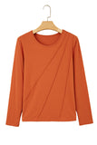 Asymmetric Seam Long Sleeve Shirt- 3 Colors