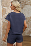Textured Short Sleeve Top and Shorts Set- 7 Colors